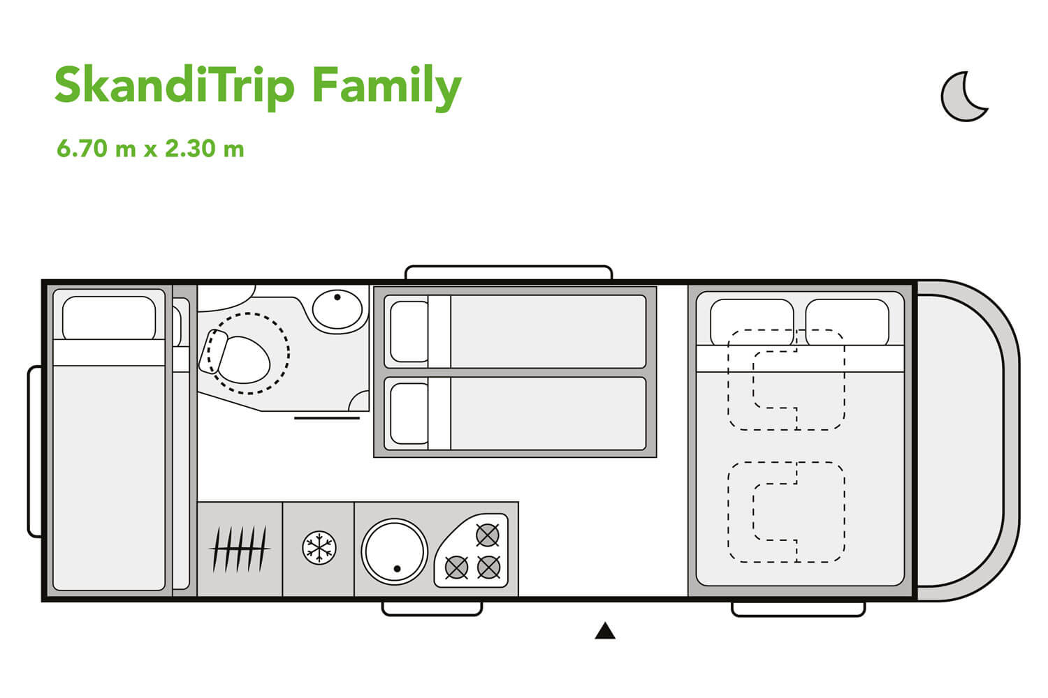 SkandiTrip family motorhome daytime blueprint